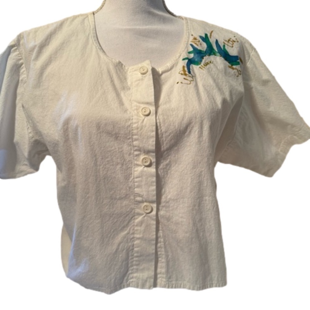 Christopher Anthony Designs Hand Painted Women’s Top. Size XS. New. Vintage 90’s